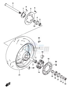 GSX-S1000F drawing REAR WHEEL