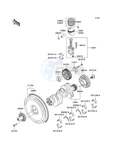 MULE 3010 DIESEL 4x4 KAF950B6F EU drawing Crankshaft/Piston(s)