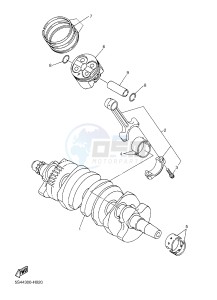 XJ6SA 600 DIVERSION (S-TYPE, ABS) (36D8 36DA) drawing CRANKSHAFT & PISTON