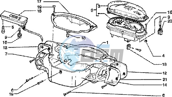 Speedometers Kms. - handlebar cover