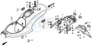 VT600CD 400 drawing REAR FENDER