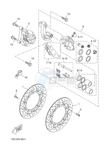 YPR400RA XMAX 400 ABS EVOLIS 400 ABS (1SD9) drawing FRONT BRAKE CALIPER