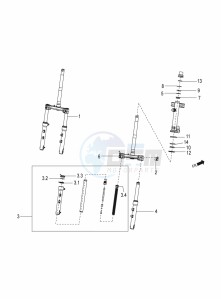 SR 150 4T-3V (EMEA-LATAM) drawing Front wheel suspension