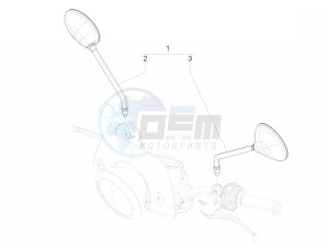 LXV 125 4T 3V IE NOABS E3 (APAC) drawing Driving mirror/s