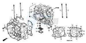 TRX250XB drawing CRANKCASE