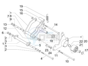 GTV 300 4T 4V ie Touring (USA) USA drawing Swinging arm