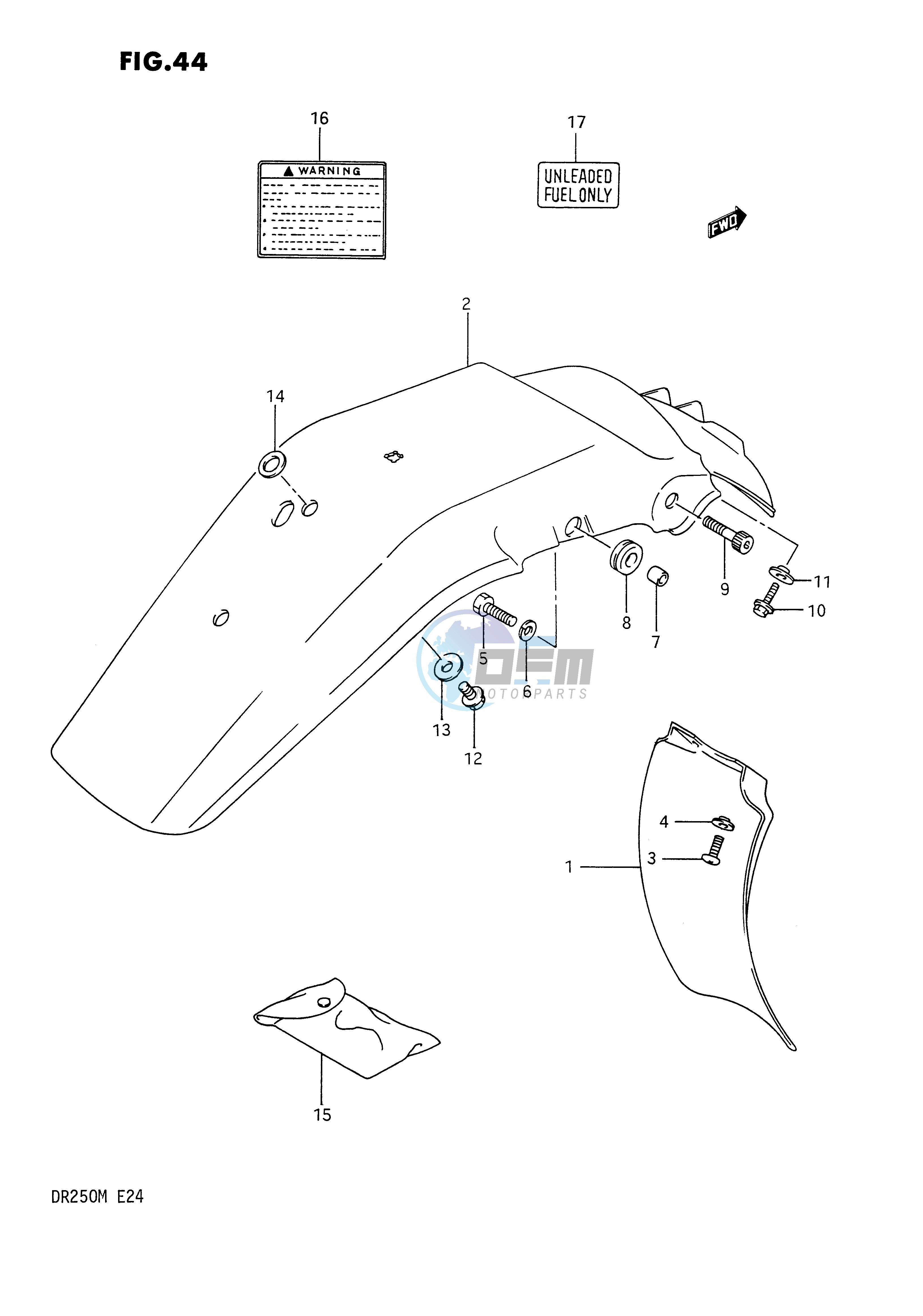 REAR FENDER - LABEL