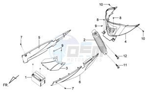 MIO 100 drawing REAR SUSPENSION - COWLING