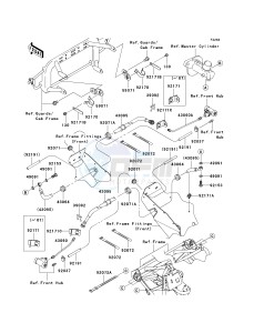 KAF 400 C [MULE 610 4X4 HARDWOODS GREEN HD] (C6F-C9F) C9F drawing FRONT BRAKE PIPING