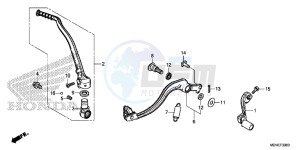 CRF450RD CRF450R Europe Direct - (ED) drawing PEDAL/KICK STARTER ARM