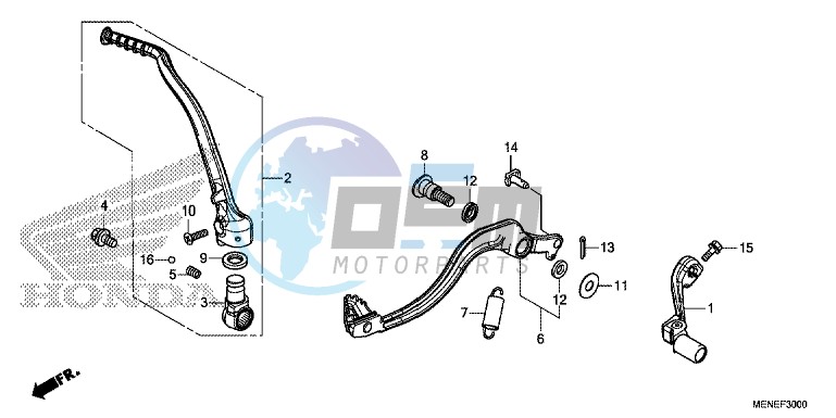 PEDAL/KICK STARTER ARM