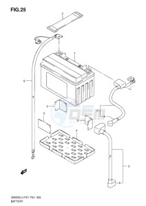 Inazuma GW250 drawing BATTERY