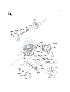 KVF700 D [PRAIRIE 700 4X4 TEAM GREEN SPECIAL EDITION] (D1) D1 drawing CARBURETOR PARTS