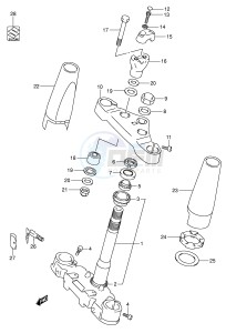 VL1500 (E2) drawing STEERING STEM