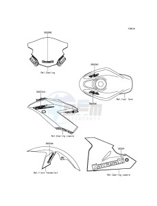 NINJA 250SL ABS BX250BGF XX (EU ME A(FRICA) drawing Decals(Ebony)