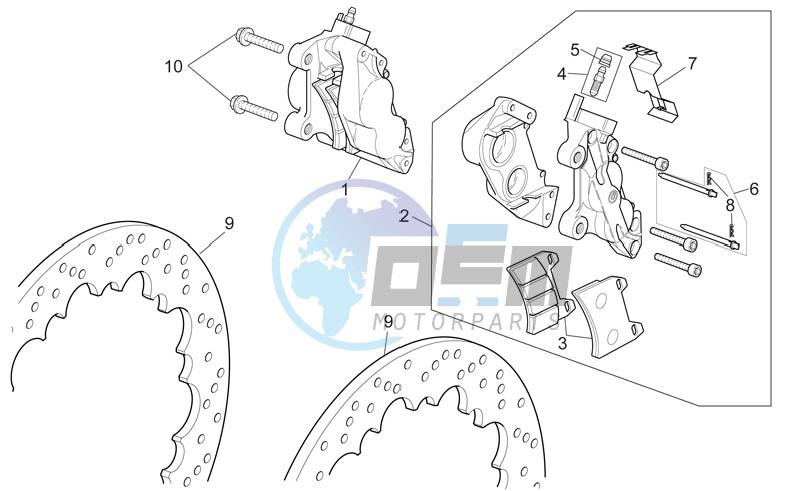 Front brake caliper