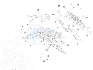 Medley 150 4T ie ABS (APAC) drawing Rear cover - Splash guard