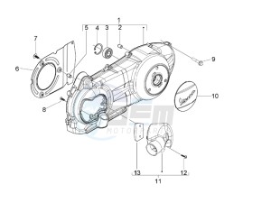 Granturismo 200 L UK drawing Crankcase cover and cooling