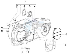 LX 125 drawing Crankcase cooling