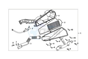 FIDDLE II 50 (25 KM/H) (AF05W4-NL) (E4) (L8-M0) drawing AIR CLEANER / FIDDLE II 50 (25 KM/H) (AF05W4-NL) (E4) (L8-M0)