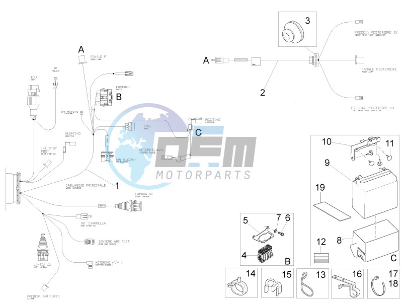 Rear electrical system