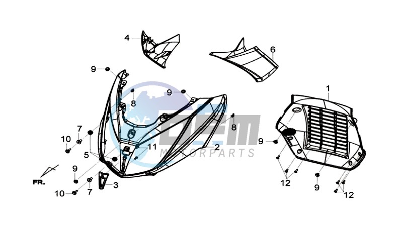 FR PLATE / INDICATORS / INNER LEG SHIELD