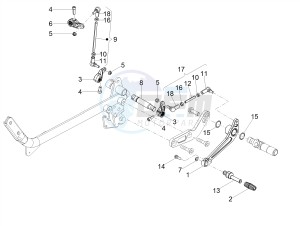 V7 III Racer 750 e4 (EMEA) drawing Gear lever