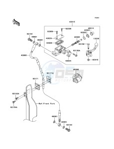 KX250F KX250T6F EU drawing Front Master Cylinder