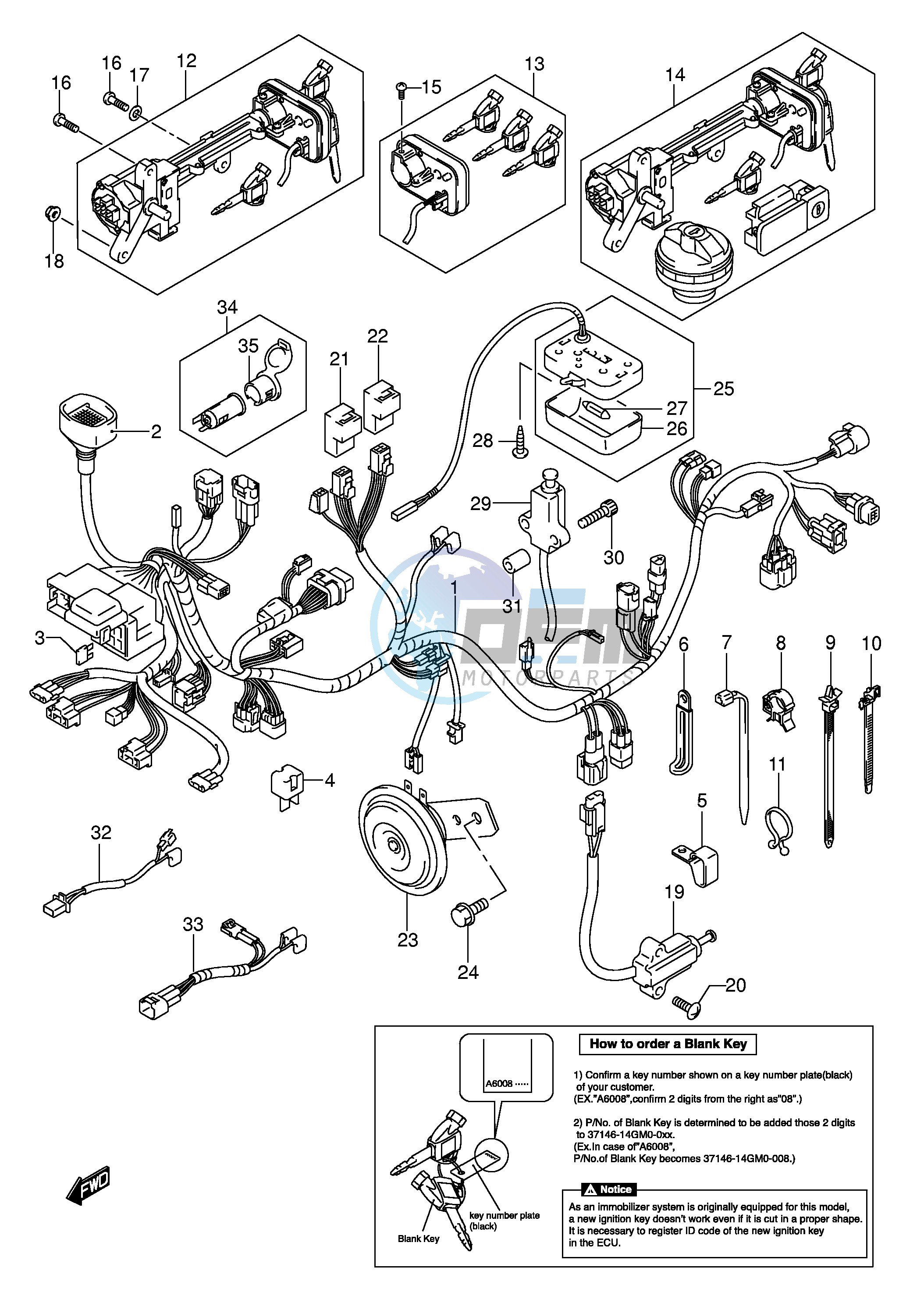 WIRING HARNESS (MODEL K5 K6 E2,E19,IMOBI)