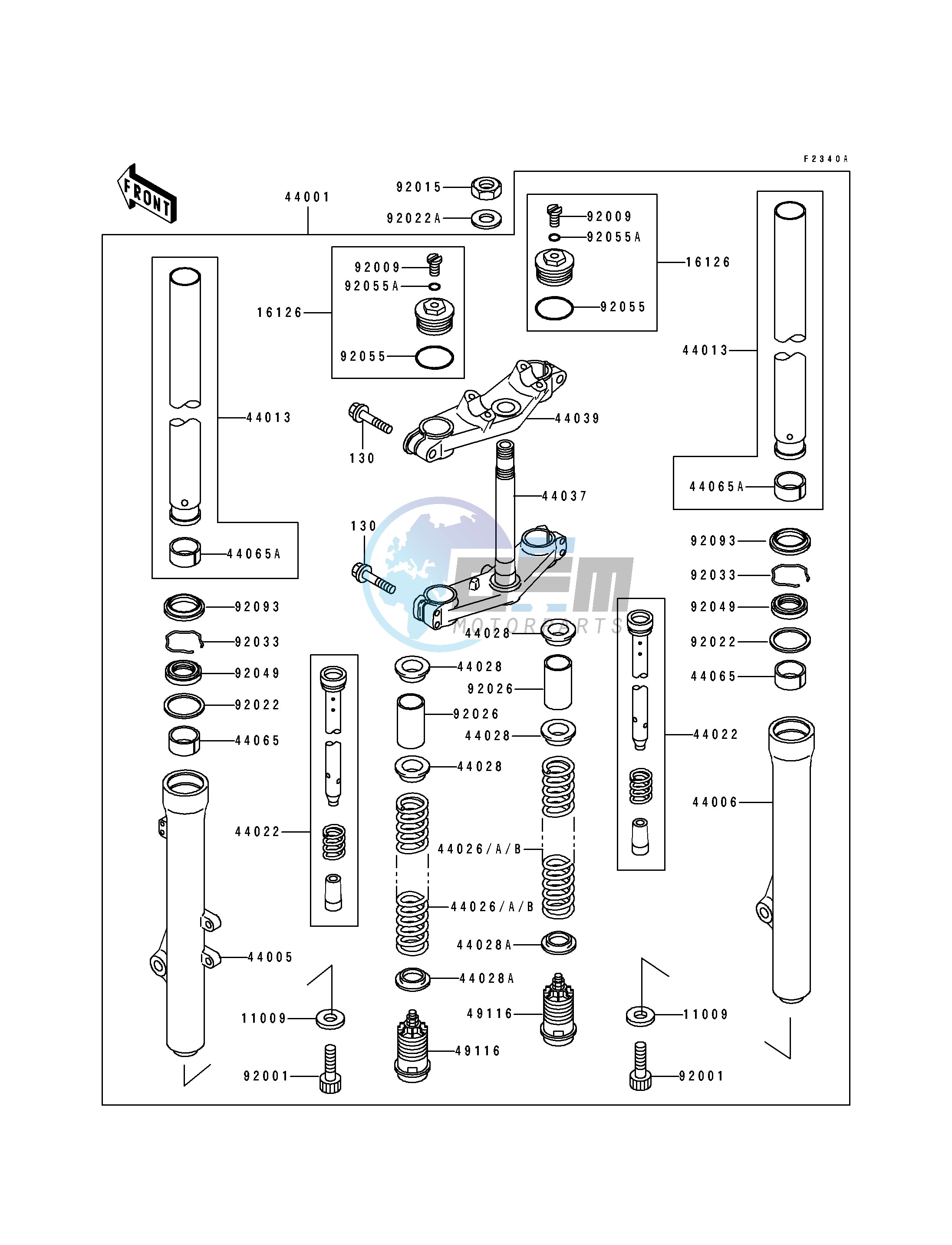 FRONT FORK-- KX80-T1- -