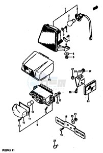 RG500 (E1) Gamma drawing REAR COMBINATION LAMP