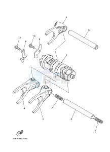 XT1200ZE SUPER TENERE ABS (2KBD 2KBE) drawing SHIFT CAM & FORK