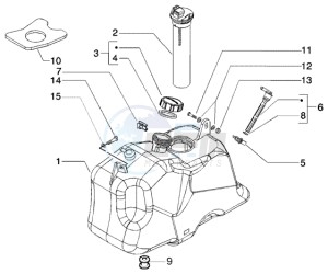 Beverly 125 RST drawing Fuel Tank