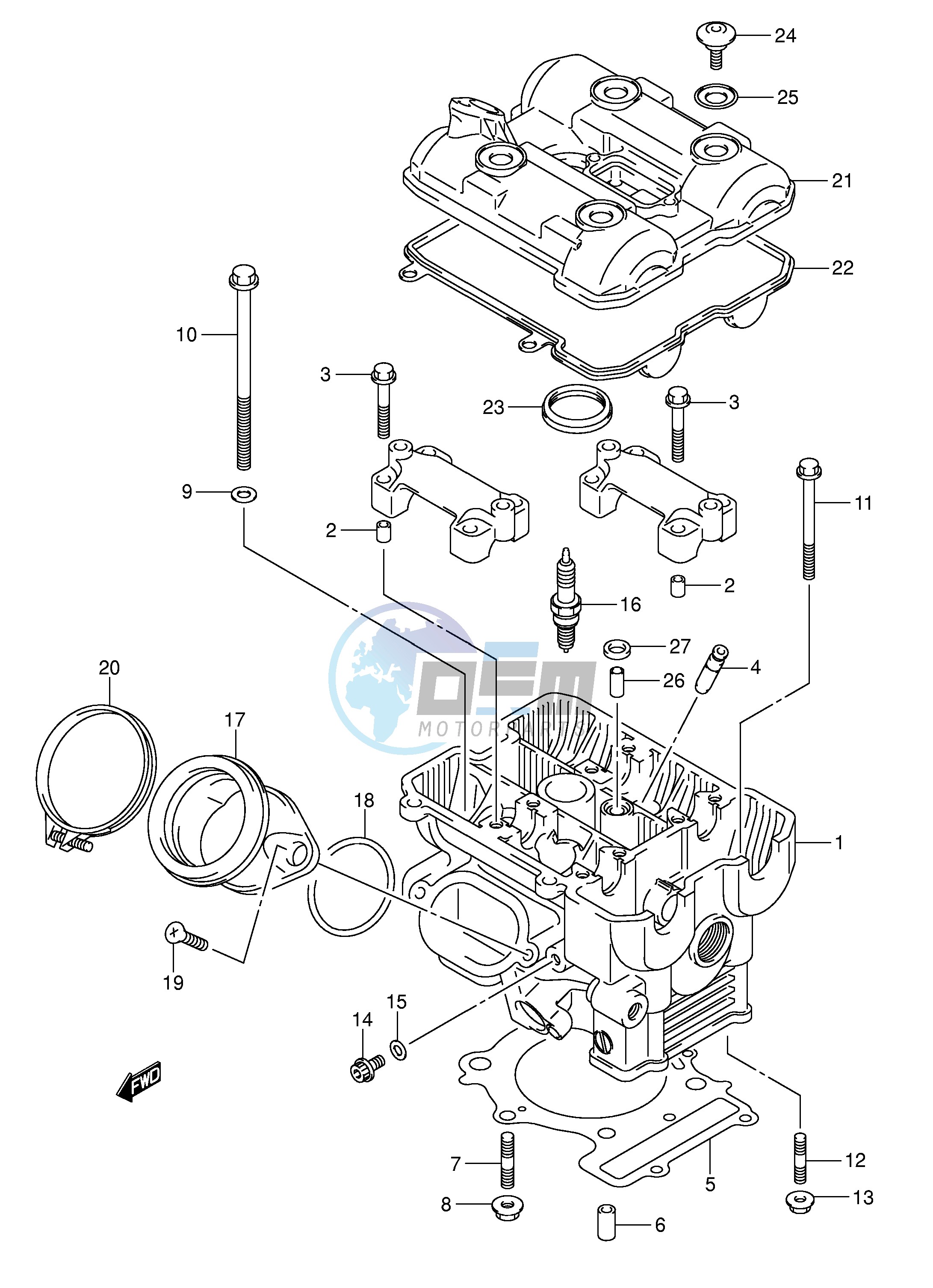 REAR CYLINDER HEAD