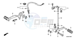 CBF600N9 Europe Direct - (ED) drawing BRAKE PEDAL/ CHANGE PEDAL