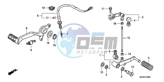 BRAKE PEDAL/ CHANGE PEDAL