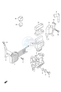 DF 9.9B drawing Rectifier/Ignition Coil Remote Control