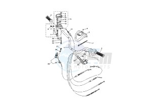 YFM RR RAPTOR 660 drawing STEERING HANDLE , CABLE