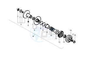 LX 125 drawing Driven pulley