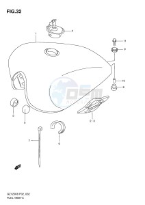 GZ125 (P02) drawing FUEL TANK