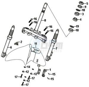 SYMPHONY ST 50 L5-L6 drawing FRONT FORK/ FRONT FENDER / STEERING HEAD BEARING