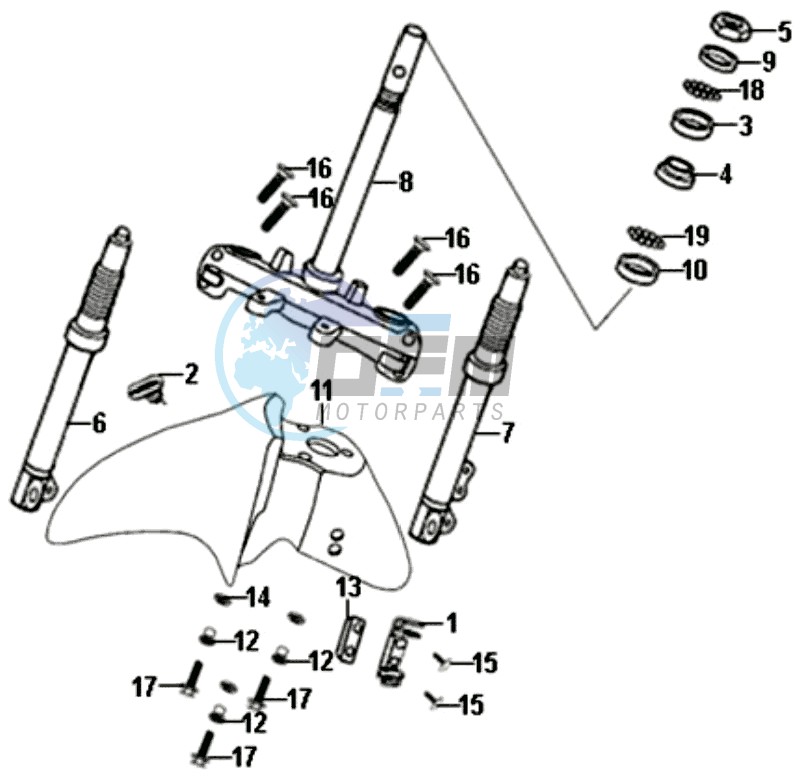 FRONT FORK/ FRONT FENDER / STEERING HEAD BEARING