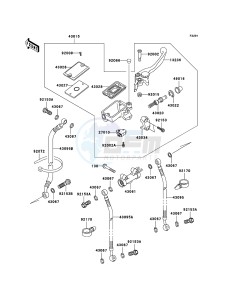 ZZR600 ZX600-E13H GB XX (EU ME A(FRICA) drawing Front Master Cylinder