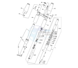 XVS A MIDNIGHT STAR 1300 drawing FRONT FORK