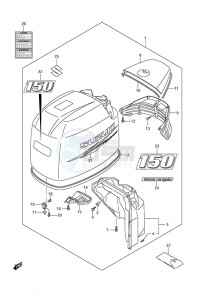 DF 150 drawing Engine Cover