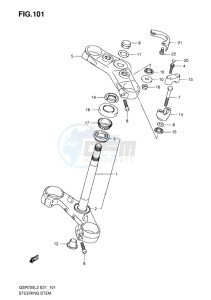 GSR750 ABS EU drawing STEERING STEM