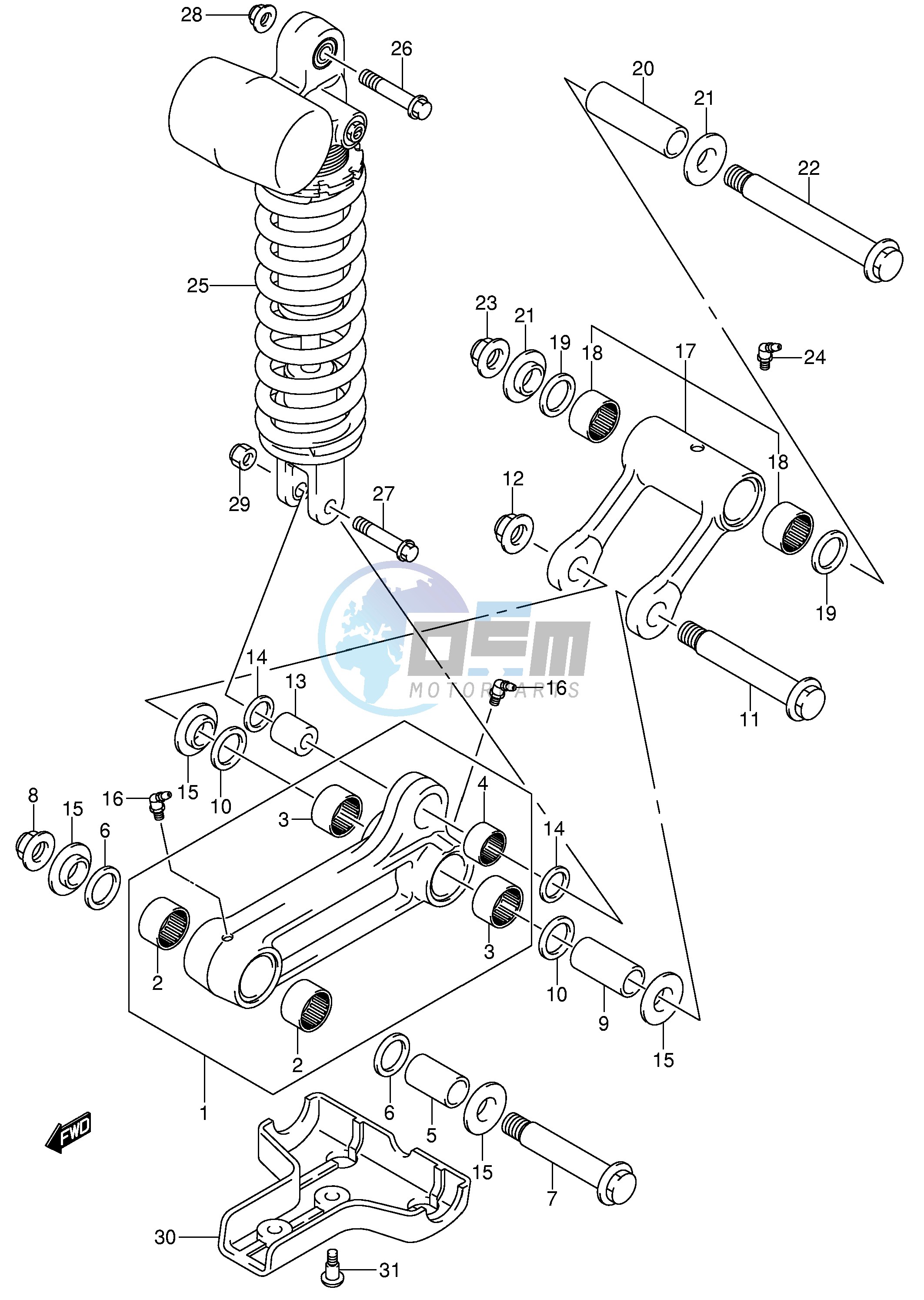 REAR CUSHION LEVER (MODEL K4)