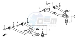 TRX250 RECON drawing FRONT ARM