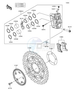 Z1000SX_ABS ZX1000MFF FR GB XX (EU ME A(FRICA) drawing Front Brake