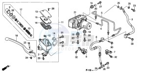 FJS600D SILVER WING drawing FR. BRAKE MASTER CYLINDER (FJS600A3/A4/A5)